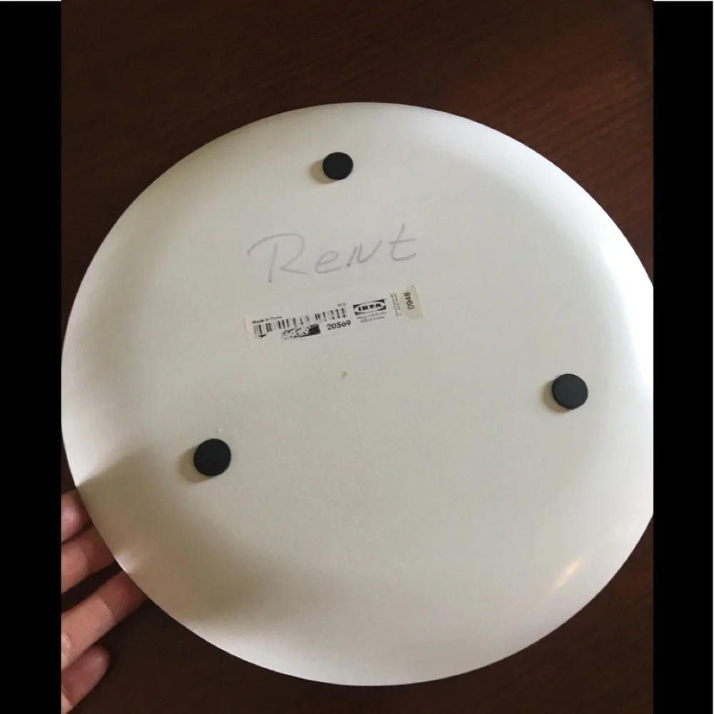 Metal Round Candle Holder White